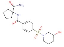 N-[1-(aminocarbonyl)cyclopentyl]-4-[(3-hydroxy-1-piperidinyl)sulfonyl]benzamide