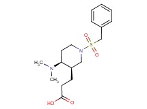 3-[(3R*,4S*)-1-(benzylsulfonyl)-4-(dimethylamino)piperidin-3-yl]propanoic acid