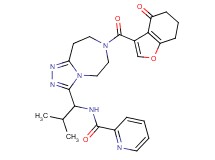 N-(2-methyl-1-{7-[(4-oxo-4,5,6,7-tetrahydro-1-benzofuran-3-yl)carbonyl]-6,7,8,9-tetrahydro-5H-[1,2,4]triazolo[4,3-d][1,4]diazepin-3-yl}propyl)-2-pyridinecarboxamide