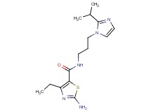 2-amino-4-ethyl-N-[3-(2-isopropyl-1H-imidazol-1-yl)propyl]-1,3-thiazole-5-carboxamide