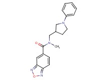 N-methyl-N-[(1-phenyl-3-pyrrolidinyl)methyl]-2,1,3-benzoxadiazole-5-carboxamide