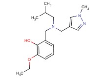 2-ethoxy-6-({isobutyl[(1-methyl-1H-pyrazol-4-yl)methyl]amino}methyl)phenol