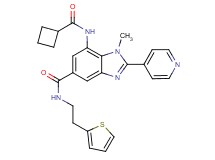 7-[(cyclobutylcarbonyl)amino]-1-methyl-2-(4-pyridinyl)-N-[2-(2-thienyl)ethyl]-1H-benzimidazole-5-carboxamide