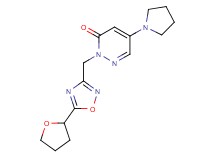 5-pyrrolidin-1-yl-2-{[5-(tetrahydrofuran-2-yl)-1,2,4-oxadiazol-3-yl]methyl}pyridazin-3(2H)-one