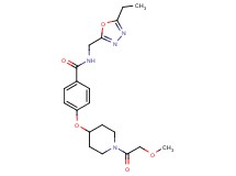 N-[(5-ethyl-1,3,4-oxadiazol-2-yl)methyl]-4-{[1-(methoxyacetyl)piperidin-4-yl]oxy}benzamide