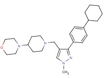 4-(1-{[3-(4-cyclohexylphenyl)-1-methyl-1H-pyrazol-4-yl]methyl}-4-piperidinyl)morpholine