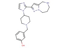 3-({4-[2-(5,6,7,8-tetrahydro-4H-pyrazolo[1,5-a][1,4]diazepin-2-yl)-1H-imidazol-1-yl]-1-piperidinyl}methyl)phenol dihydrochloride