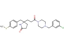 5-{3-[4-(3-chlorobenzyl)-1-piperazinyl]-3-oxopropyl}-5-[4-(methylthio)benzyl]-2-pyrrolidinone
