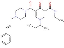 1-sec-butyl-N-ethyl-4-oxo-5-({4-[(2E)-3-phenyl-2-propen-1-yl]-1-piperazinyl}carbonyl)-1,4-dihydro-3-pyridinecarboxamide