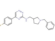 N-[(1-benzyl-3-pyrrolidinyl)methyl]-5-(4-fluorophenyl)-1,2,4-triazin-3-amine