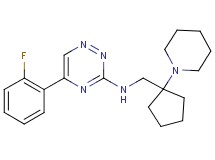 5-(2-fluorophenyl)-N-{[1-(1-piperidinyl)cyclopentyl]methyl}-1,2,4-triazin-3-amine