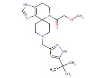 1'-[(5-tert-butyl-1H-pyrazol-3-yl)methyl]-5-(methoxyacetyl)-1,5,6,7-tetrahydrospiro[imidazo[4,5-c]pyridine-4,4'-piperidine]