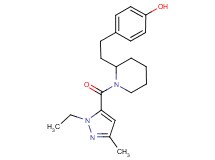 4-(2-{1-[(1-ethyl-3-methyl-1H-pyrazol-5-yl)carbonyl]-2-piperidinyl}ethyl)phenol