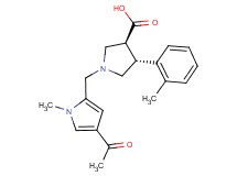 (3S*,4R*)-1-[(4-acetyl-1-methyl-1H-pyrrol-2-yl)methyl]-4-(2-methylphenyl)pyrrolidine-3-carboxylic acid