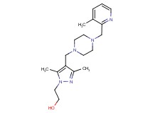 2-[3,5-dimethyl-4-({4-[(3-methyl-2-pyridinyl)methyl]-1-piperazinyl}methyl)-1H-pyrazol-1-yl]ethanol