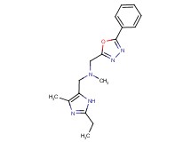 1-(2-ethyl-4-methyl-1H-imidazol-5-yl)-N-methyl-N-[(5-phenyl-1,3,4-oxadiazol-2-yl)methyl]methanamine