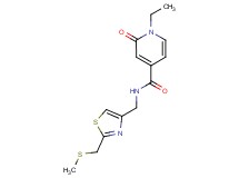 1-ethyl-N-({2-[(methylthio)methyl]-1,3-thiazol-4-yl}methyl)-2-oxo-1,2-dihydropyridine-4-carboxamide