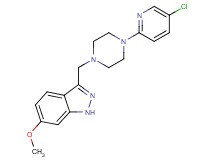 3-{[4-(5-chloro-2-pyridinyl)-1-piperazinyl]methyl}-6-methoxy-1H-indazole