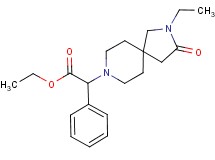 ethyl (2-ethyl-3-oxo-2,8-diazaspiro[4.5]dec-8-yl)(phenyl)acetate