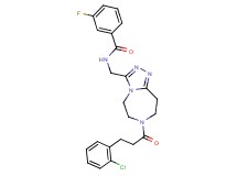 N-({7-[3-(2-chlorophenyl)propanoyl]-6,7,8,9-tetrahydro-5H-[1,2,4]triazolo[4,3-d][1,4]diazepin-3-yl}methyl)-3-fluorobenzamide
