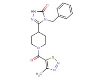 4-benzyl-5-{1-[(4-methyl-1,2,3-thiadiazol-5-yl)carbonyl]piperidin-4-yl}-2,4-dihydro-3H-1,2,4-triazol-3-one