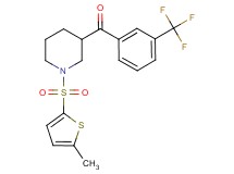 {1-[(5-methyl-2-thienyl)sulfonyl]-3-piperidinyl}[3-(trifluoromethyl)phenyl]methanone