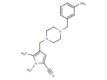 1,5-dimethyl-4-{[4-(3-methylbenzyl)-1-piperazinyl]methyl}-1H-pyrrole-2-carbonitrile