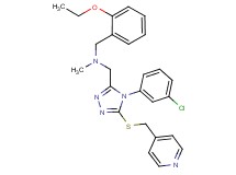 ({4-(3-chlorophenyl)-5-[(4-pyridinylmethyl)thio]-4H-1,2,4-triazol-3-yl}methyl)(2-ethoxybenzyl)methylamine