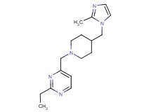 2-ethyl-4-({4-[(2-methyl-1H-imidazol-1-yl)methyl]piperidin-1-yl}methyl)pyrimidine