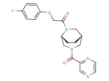 (1S*,5R*)-6-[(4-fluorophenoxy)acetyl]-3-(pyrazin-2-ylcarbonyl)-3,6-diazabicyclo[3.2.2]nonane