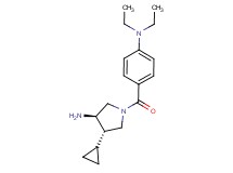 (3R*,4S*)-4-cyclopropyl-1-[4-(diethylamino)benzoyl]pyrrolidin-3-amine
