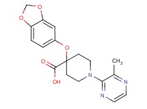 4-(1,3-benzodioxol-5-yloxy)-1-(3-methylpyrazin-2-yl)piperidine-4-carboxylic acid