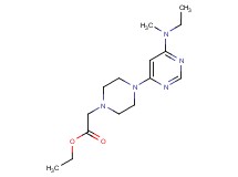 ethyl (4-{6-[ethyl(methyl)amino]pyrimidin-4-yl}piperazin-1-yl)acetate