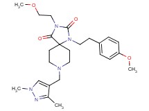 8-[(1,3-dimethyl-1H-pyrazol-4-yl)methyl]-3-(2-methoxyethyl)-1-[2-(4-methoxyphenyl)ethyl]-1,3,8-triazaspiro[4.5]decane-2,4-dione