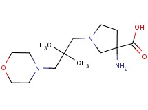 3-amino-1-(2,2-dimethyl-3-morpholin-4-ylpropyl)pyrrolidine-3-carboxylic acid