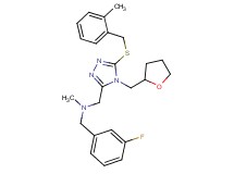(3-fluorobenzyl)methyl{[5-[(2-methylbenzyl)thio]-4-(tetrahydro-2-furanylmethyl)-4H-1,2,4-triazol-3-yl]methyl}amine