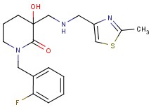 1-(2-fluorobenzyl)-3-hydroxy-3-({[(2-methyl-1,3-thiazol-4-yl)methyl]amino}methyl)-2-piperidinone