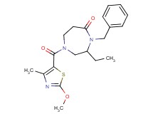 4-benzyl-3-ethyl-1-[(2-methoxy-4-methyl-1,3-thiazol-5-yl)carbonyl]-1,4-diazepan-5-one