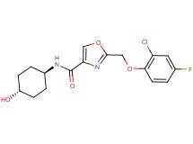 2-[(2-chloro-4-fluorophenoxy)methyl]-N-(trans-4-hydroxycyclohexyl)-1,3-oxazole-4-carboxamide