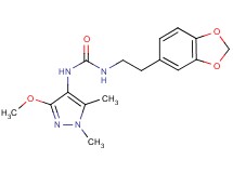 N-[2-(1,3-benzodioxol-5-yl)ethyl]-N'-(3-methoxy-1,5-dimethyl-1H-pyrazol-4-yl)urea