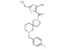 2-[(2-ethyl-4-methyl-1,3-oxazol-5-yl)carbonyl]-7-(4-fluorobenzyl)-2,7-diazaspiro[4.5]decane