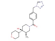 (3R*,4R*)-3-methyl-4-(tetrahydro-2H-pyran-4-yl)-1-[4-(1H-tetrazol-1-ylmethyl)benzoyl]piperidin-4-ol