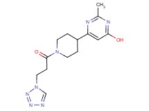 2-methyl-6-{1-[3-(1H-tetrazol-1-yl)propanoyl]-4-piperidinyl}-4-pyrimidinol