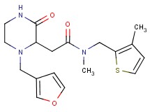 2-[1-(3-furylmethyl)-3-oxo-2-piperazinyl]-N-methyl-N-[(3-methyl-2-thienyl)methyl]acetamide