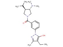 1-(3-{[(3S*,4R*)-3-(dimethylamino)-4-isopropylpyrrolidin-1-yl]carbonyl}phenyl)-4-ethyl-3-methyl-1H-pyrazol-5-ol