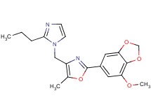 2-(7-methoxy-1,3-benzodioxol-5-yl)-5-methyl-4-[(2-propyl-1H-imidazol-1-yl)methyl]-1,3-oxazole