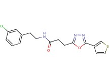N-[2-(3-chlorophenyl)ethyl]-3-[5-(3-thienyl)-1,3,4-oxadiazol-2-yl]propanamide