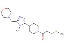 4-[(4-methyl-5-{1-[3-(methylthio)propanoyl]piperidin-4-yl}-4H-1,2,4-triazol-3-yl)methyl]morpholine