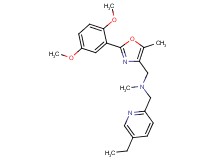 1-[2-(2,5-dimethoxyphenyl)-5-methyl-1,3-oxazol-4-yl]-N-[(5-ethyl-2-pyridinyl)methyl]-N-methylmethanamine