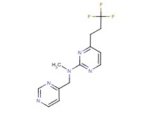 N-methyl-N-(pyrimidin-4-ylmethyl)-4-(3,3,3-trifluoropropyl)pyrimidin-2-amine